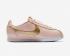 Wmns Nike Classic Cortez Arctic Orange Metallic Gold White Womens Shoes 807471-800