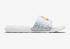 Nike Victori One Print Slides Sandals Pure Platinum Metallic Gold Wolf Grey CN9676-103