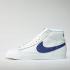 Nike Blazer Mid Lifestyle Shoes White Blue
