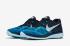Nike Flyknit Lunar 3 Black Blue Lagoon Mens Running Shoes 698181-004