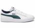 PUMA Smash V2 L Jr White Ponderosa Pine Green Casual Shoes 365170-10