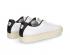 Puma Basket Trim White Black Leather Low Lace Up Mens Shoes 369641-01