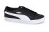 Puma Smash V2 VULC Leather Black White Unisex Shoes 367308-01