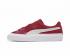 Puma Suede Skate Sneakers Mesh White Red Womens Shoes 369241-06