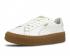 Puma Wmns Basket Platform Core White Brown Womens Shoes 364040-01