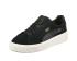 Puma Womens Suede Platform Satin Womens Shoes In Black Suede Leather 365828-05