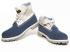 Mens Blue White Timberland Roll-top Boots