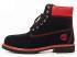 Mens Timberland 6-inch Premium Boots Black Red