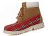 Mens Timberland Custom Varsity Boots Wheat White Red