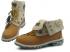 Mens Timberland Roll-top Boots Wheat White Grey
