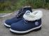 Timberland Blue White Women Roll-top Boots