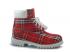 Timberland Mens Custom Boots Red White