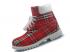 Timberland Mens Custom Boots Red White