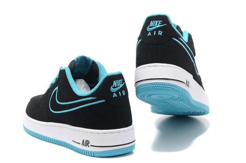 nike air force 1 low black turquoise blue