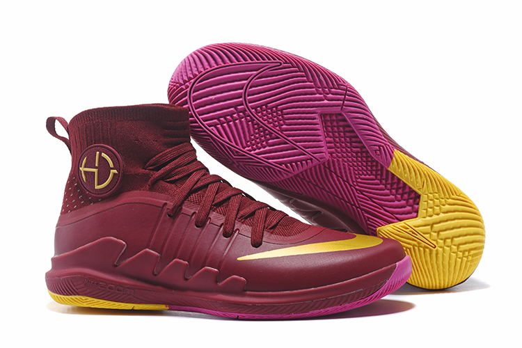 nike gold and red shoes